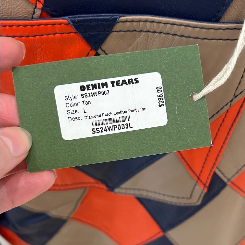 Men's Argyle Chino Pants in Red, Navy & Tan - Classic Casual Trousers - Picture 5 of 7